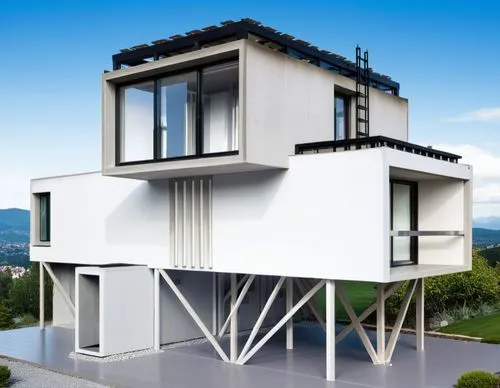 cubic house,modern house,modern architecture,folding roof,cube house,frame house,cube stilt houses,dunes house,house shape,house roof,two story house,arhitecture,stucco frame,residential house,smart home,inverted cottage,house with caryatids,exterior decoration,holiday villa,flat roof,Photography,General,Realistic