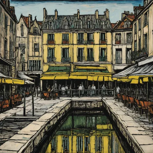 Transform your images with our AI image enhancer,watercolor paris shops,david bates,braque saint-germain,watercolor paris,braque du bourbonnais,honfleur,l'isle-sur-la-sorgue,paris shops,bistrot,braque