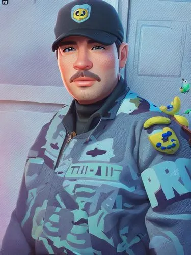 the emperor's mustache,policeman,officer,custom portrait,the face of god,medic,admiral von tromp,police hat,pubg mascot,police officer,mustache,enforcer,facial hair,twitch icon,moustache,cosmetic,pilo