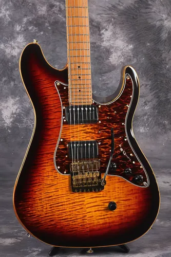 Suhr Modern T Custom Hsh Electric Guitar Flame Maple Top Roasted Maple Neck Hard Case Bengal Burst,fender g-dec,fender,firebird,jazz bass,embossed rosewood,electric bass,squier,luthier,telecaster,sun 