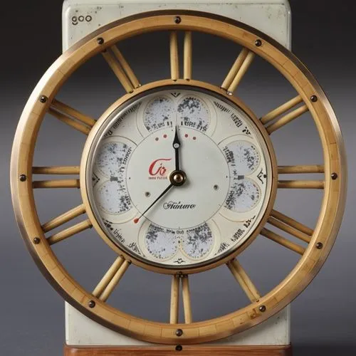 Сделать кракелюр на циферблате,a clock is sitting on a stand with two hands,hygrometer,magnetic compass,bolometer,bearing compass,galvanometer,gyrocompass,Photography,General,Realistic