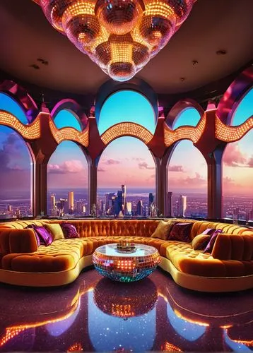 opulently,largest hotel in dubai,opulence,luxury hotel,skybar,opulent,drais,intercontinental,ornate room,ufo interior,drai,lounges,spaceship interior,penthouses,extravagance,luxe,boisset,great room,lachapelle,skyloft,Illustration,Realistic Fantasy,Realistic Fantasy 38