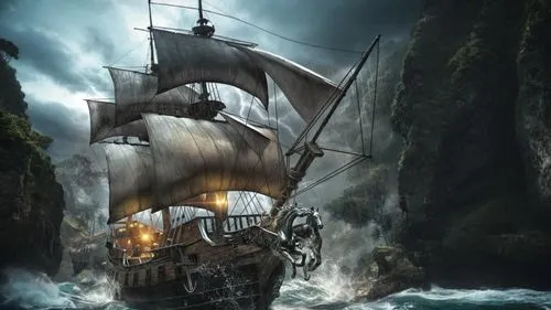 pirate ship,ghost ship,galleon,maelstrom,sea sailing ship,caravel