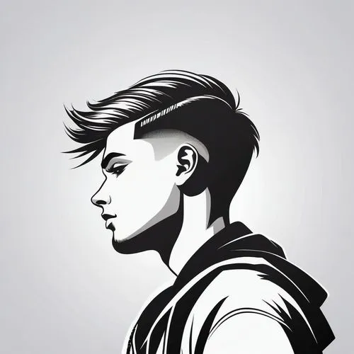 undercut,zayn,edit icon,undercuts,vector art,quiff,Unique,Design,Logo Design