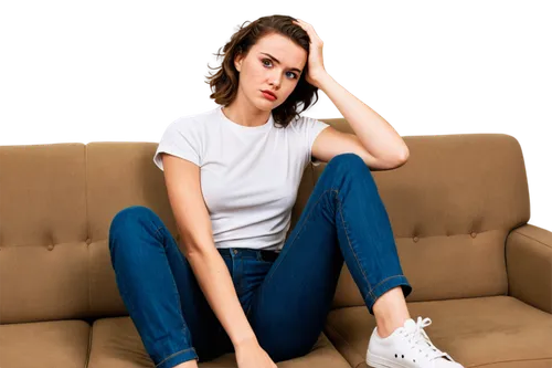 Frustrated young adult, messy brown hair, sweat droplets on forehead, red eyes, pale skin, furrowed eyebrows, clenched teeth, worn-out clothes, crumpled white shirt, dark blue jeans, torn sneakers, si