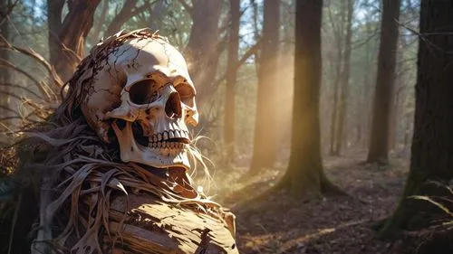 wood skeleton,boneparth,windigo,skull sculpture,human skeleton,skeletal