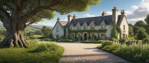 fairy tale castle,nargothrond,rivendell,maplecroft,dandelion hall,country estate,fairytale castle,dreamhouse,ferncliff,narnians,briarcliff,riftwar,chateau,castledawson,country house,beleriand,arrietty,elizabethan manor house,strathallan,dinmont,Art,Classical Oil Painting,Classical Oil Painting 32