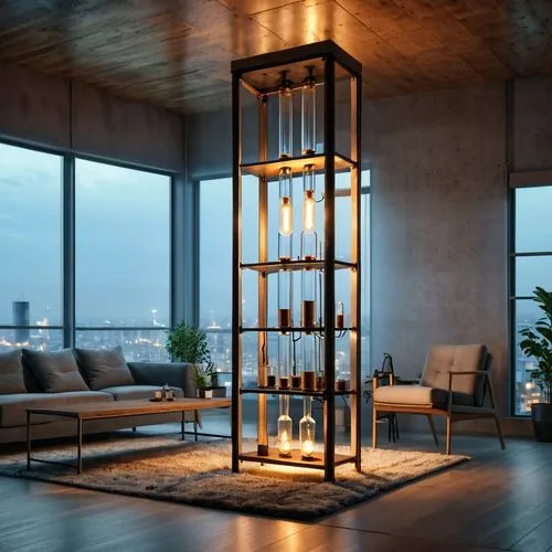 floor lamp,fire place,modern decor,minotti,electric tower,contemporary decor,Photography,General,Realistic