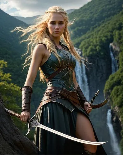 female warrior,thorhild,cirta,kahlan,eilonwy,agron,warrior woman,sigyn,wiglaf,morgause,thundra,thora,elvish,heroic fantasy,vaivara,fantasy woman,krietor,celtic queen,swordswoman,legolas