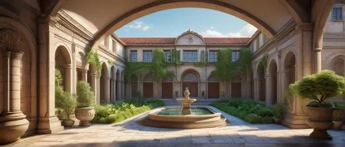 theed,courtyards,sapienza,courtyard,archways,cortile,palaces,neoclassical,inside courtyard,venaria,entranceways,monastery garden,neoclassic,entryway,cloistered,vizcaya,manor,marycrest,briarcliff,naboo,Art,Classical Oil Painting,Classical Oil Painting 03