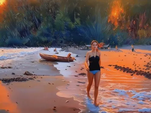 world digital painting,girl on the dune,girl on the river,mermaid background,photo painting,beach background,shipwreck beach,the blonde in the river,pink beach,on the shore,driftwood,beach landscape,people on beach,digital painting,beached,digital compositing,tide pool,low tide,beach scenery,sunrise beach,Illustration,Paper based,Paper Based 04