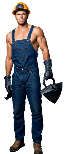 Coal miner, male, strong physique, rugged face, helmet with lamp, dirty overalls, worn gloves, pickaxe on shoulder, standing, heroic pose, dramatic lighting, low-angle shot, cinematic composition, dar