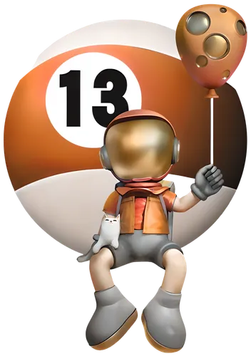 an illustration of an astronaut holding a balloon next to a 13,iii,number,ucn,mii,bot icon,baldi,ii,numberings,numeros,thirteen,ten,info symbol,bigweld,il,5 to 12,ist,xxii,animatronic,ishimaru,itoman