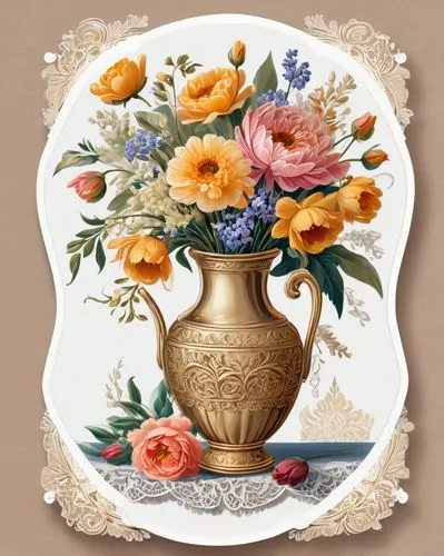 decorative plate,vintage china,flower vase,vintage flowers,flowers png,vintage tea cup,floral ornament,vase,funeral urns,antique background,vintage dishes,dishware,enamel cup,basket with flowers,flower bowl,chinaware,teacup arrangement,terracotta flower pot,chamber pot,vintage floral,Unique,Design,Sticker