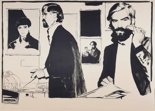 eurythmics,spy visual,popart,refused,beatnik,clue and white,cool pop art,the beatles,postmasters,1967,1971,pentangle,warhol,hand-drawn illustration,modern pop art,1973,spy-glass,pop art people,overtone empire,rasputin,Art,Artistic Painting,Artistic Painting 22