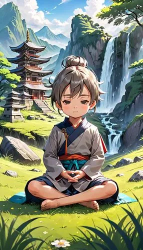 meditatively,tea zen,meditating,meditating his life,meditates,meditator,Anime,Anime,Traditional