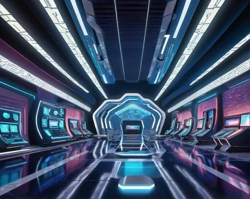 spaceship interior,ufo interior,futuristic landscape,spaceship space,futuristic,sky space concept,spaceliner,hyperspace,scifi,spaceport,tron,sci - fi,cyberia,silico,sulaco,sci fi,space port,cyberscene,spaceship,futuristic art museum,Illustration,Retro,Retro 12