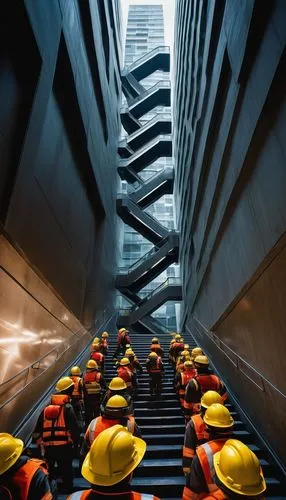 ironworkers,hardhats,crossrail,construction workers,construction industry,tunneling,steel construction,hard hat,megastructures,escaleras,tunnelers,conveyor,mineworkers,industrial tubes,obras,descent,infrastructures,megaprojects,construction site,girders,Conceptual Art,Sci-Fi,Sci-Fi 15