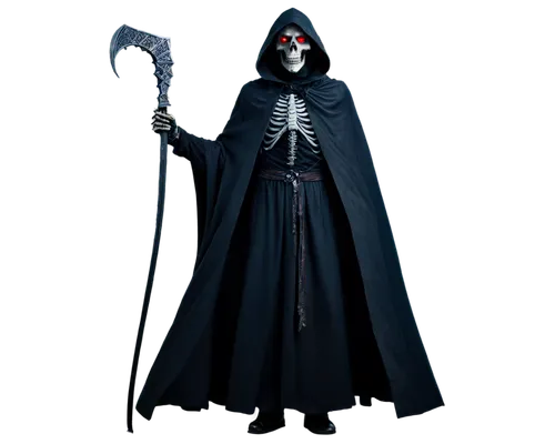 grimm reaper,grim reaper,skeleltt,undead warlock,vax figure,reaper,dance of death,death god,black pete,scythe,dodge warlock,male mask killer,3d figure,halloween costume,darth wader,aaa,halloween vector character,corvin,count,shinigami,Illustration,Paper based,Paper Based 22