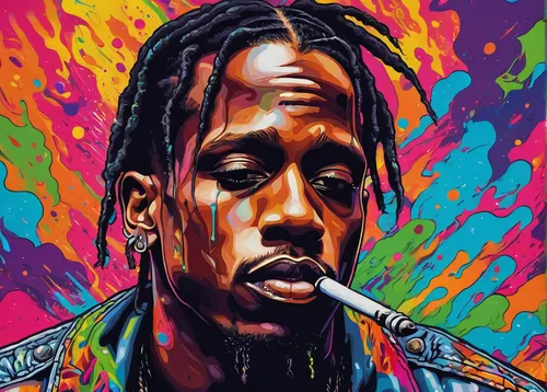 rocky,art,khalifa,oil painting on canvas,vector illustration,wiz,hd wallpaper,vector art,oil on canvas,painting technique,wallpaper,drug icon,smoke art,would a background,modern pop art,artist,portrait background,art painting,color pencil,artwork,Illustration,Paper based,Paper Based 09