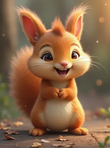 cute fox,adorable fox,squirell,little fox,cute cartoon character,chipmunk,Photography,General,Realistic