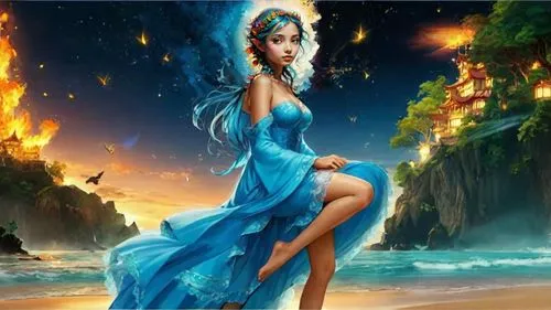 fantasy picture,mermaid background,fantasy art,atlantica,amphitrite,blue enchantress