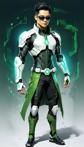 green lantern,patrol,3d man,steel man,matrix,green skin,lantern bat,cyber glasses,aa,gear shaper,vax figure,green,cleanup,male character,gor,specman,defense,high volt,petrol,engineer,Conceptual Art,Fantasy,Fantasy 02