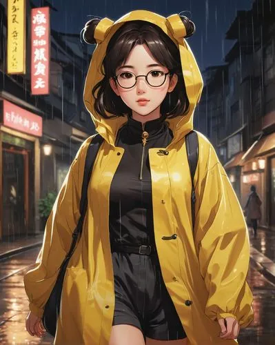 rain suit,parka,raincoat,walking in the rain,anime japanese clothing,rainy,in the rain,hong,taipei,asian umbrella,hk,rainy day,national parka,korea,rain cats and dogs,rainy weather,raindops,rain,yang,rain pants,Illustration,Japanese style,Japanese Style 21