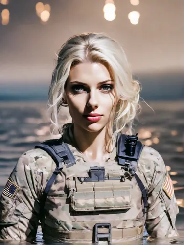 a woman,marine,ballistic vest,ammo,operator,marine biology,iq,military,eod,lifejacket,military person,us navy,usmc,aquanaut,veteran,navy,delta sailor,marina,gi,olallieberry,drone operator