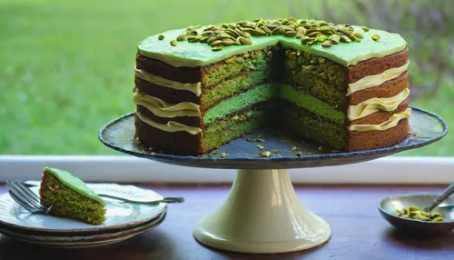 pistachio layer cake - kitchen hoopla,layer cake,rye bread layer cake,currant cake,water chestnut cake,sandwich cake,frog cake,stack cake,sandwich-cake,citrus cake,mandarin cake,bowl cake,cassata,choc