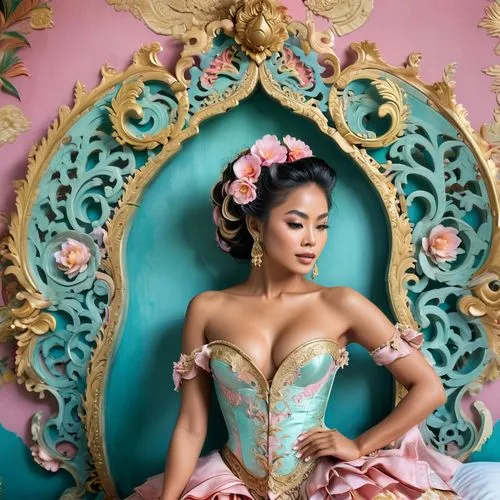 tiana,chunli,jasmine,pilipina,jasmine blossom,vintage asian,peranakan,asian costume,peranakans,esmeralda,disney rose,cinderella,oriental princess,nguyen,zilin,cambodiana,rosa 'the fairy,sukarnoputri,cambodian,filipina,Conceptual Art,Fantasy,Fantasy 24