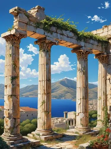 greek temple,ephesus,delphi,erechtheus,hellas,temple of poseidon,laodicea,hierapolis,acropolis,hellenic,corinth,caesonia,artemis temple,acrocorinth,grecia,pergamum,celsus,eleusinian,the ancient world,temple of hercules,Conceptual Art,Graffiti Art,Graffiti Art 05