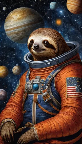 astronautics,rocket raccoon,cosmonautics day,cosmonaut,slothbear,spacefill,astronaut,space tourism,spacesuit,sci fiction illustration,spacewalks,emperor of space,buzz aldrin,yuri gagarin,space voyage,space travel,space-suit,space suit,space art,spaceman,Art,Classical Oil Painting,Classical Oil Painting 19