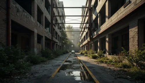 scampia,cryengine,streamwood,pripyat,render,industrial ruin,fabrik,brownfield,3d render,northvale,3d rendered,detroit,old linden alley,post apocalyptic,crytek,microdistrict,croft,brownfields,alleyway,tlou