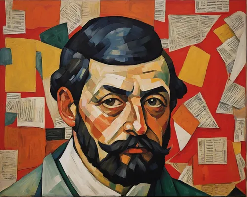 braque francais,anton chekhov,braque saint-germain,self-portrait,casement,zhupanovsky,picasso,post impressionist,vincent van gough,cubism,self portrait,artist portrait,man with a computer,charles cháplin,theoretician physician,gaudí,salvador guillermo allende gossens,ulysses,ernő rubik,alexander nevski,Illustration,Vector,Vector 20