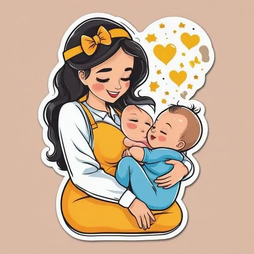 maternal,clipart sticker,baby with mom,pregnant woman icon,sticker,baby care,heart clipart,supermom,little girl and mother,mothering,motherhood,postnatal,mother kiss,stickers,cute cartoon image,mother and infant,breastfeeding,baby icons,simsim,babying,Unique,Design,Sticker