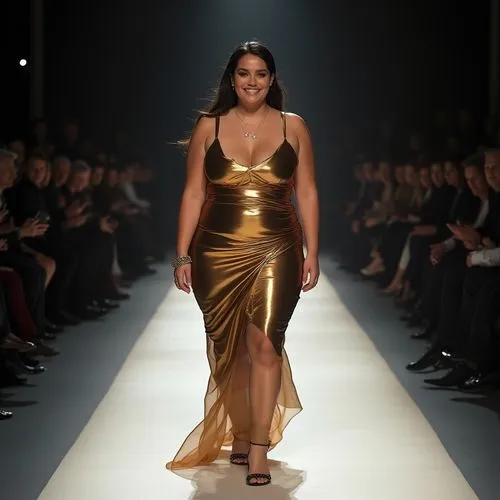 a floor-length dress,siriano,runway,goldwell,gold lacquer,gold colored,Photography,Documentary Photography,Documentary Photography 09