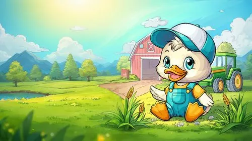 sylbert,farm background,springtime background,spring background,braeburn,pony farm,easter background,toonerville,greenbriar,duck cub,grassfields,countryside,canastero,summer background,farm,cute carto