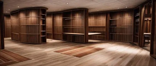 paneling,walk-in closet,barrooms,luxury bathroom,wardrobes,saunas,millwork,fesci,cabinetry,wooden sauna,cardrooms,cloakroom,wood casework,panelled,lockers,chambres,sacristy,dressingroom,closets,washrooms