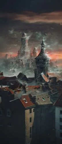 fantasy landscape,dishonored,castlevania,transylvania,meteora,ancient city,fantasy picture,aivazovsky,citadel,world digital painting,kings landing,novigrad,zagreus,syberia,fantasy city,ghost castle,ne