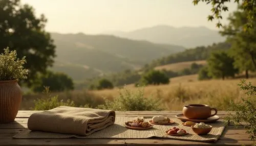 amoenus,outdoor cooking,provencal life,picnic basket,tea zen,tagines,tea ceremony,ayurveda,summer still-life,breakfast outside,place setting,idyll,salt meadow landscape,picnic,placemats,outdoor dining,provencal,persian norooz,idyllic,tagine