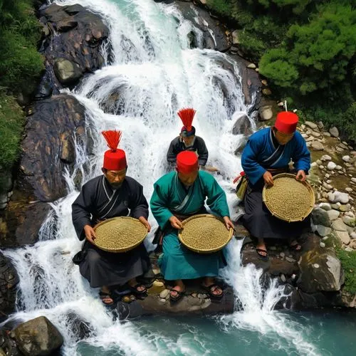 In the heart of the midst of a fiery storm, the early water fades behind a group of colorful figures, revealing a vast expanse of mountainous earth. In the year of the Sultan Mountains, the streets ar