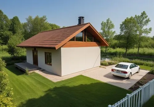 inverted cottage,danish house,passivhaus,small house,glickenhaus,annexe,Photography,General,Realistic