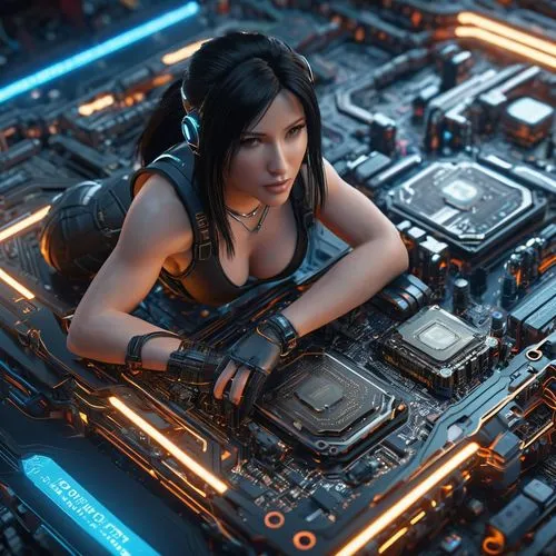 elektra,motherboard,circuitry,motherboards,gpu,mechanic,graphic card,ursa,3d render,fractal design,croft,tifa,3d figure,cybernetic,cyberpunk,arktika,cybernetically,battleship,flightdeck,harnecker,Photography,General,Sci-Fi