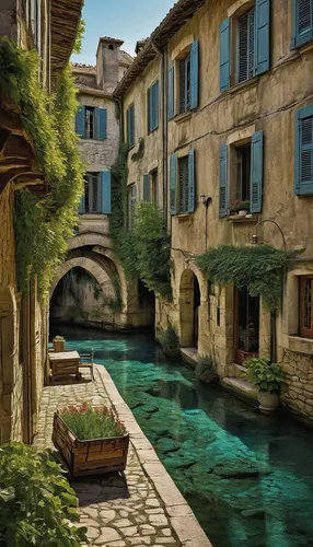 l'isle-sur-la-sorgue,provence,south france,source de la sorgue,italy,lombardy,venetian,italia,venice,canals,city moat,roman bath,grand canal,medieval town,france,veneto,spa town,arles,aix-en-provence,gondolier,Illustration,Black and White,Black and White 01