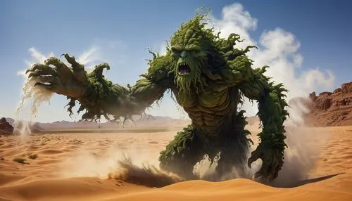 kharga,deadmarsh,hastula,treebeard,deserticola,gorgonians,sulei,innervate,erbore,grassman,skylander giants,hastur,biotrog,desert background,greenslade,desert plant,nyarlathotep,grond,peladon,ragman,Conceptual Art,Fantasy,Fantasy 28