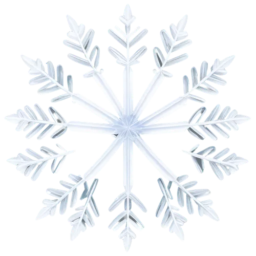 Delicate snowflake, intricate patterns, six-pointed star shape, frosty white, transparent background, macro shot, extremely close-up, softbox lighting, high-key tone, shallow depth of field, bokeh eff