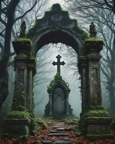 old graveyard,graveyard,graveyards,burial ground,resting place,tombstones,grave stones,mortuary,forest cemetery,cemetry,graveside,cemetery,the grave in the earth,haunted cathedral,cemetary,old cemetery,obituaries,gravestones,sepulcher,headstones,Illustration,Realistic Fantasy,Realistic Fantasy 39