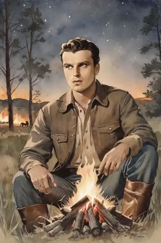 kerouac,bunyan,longmire,frankmusik,kapaun,kiriakis,Digital Art,Watercolor