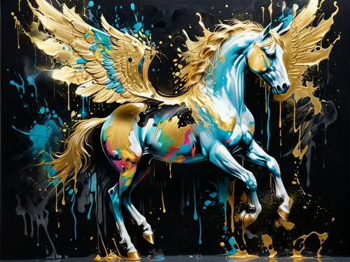 golden unicorn,pegasi,pegasys,celestia,painted horse,constellation unicorn,pegasus,colorful horse,kirin,unicorn art,unicorn background,pegaso,carnival horse,patronus,unicorn,darkhorse,licorne,bellerophon,ocellus,clitophon,Conceptual Art,Graffiti Art,Graffiti Art 08